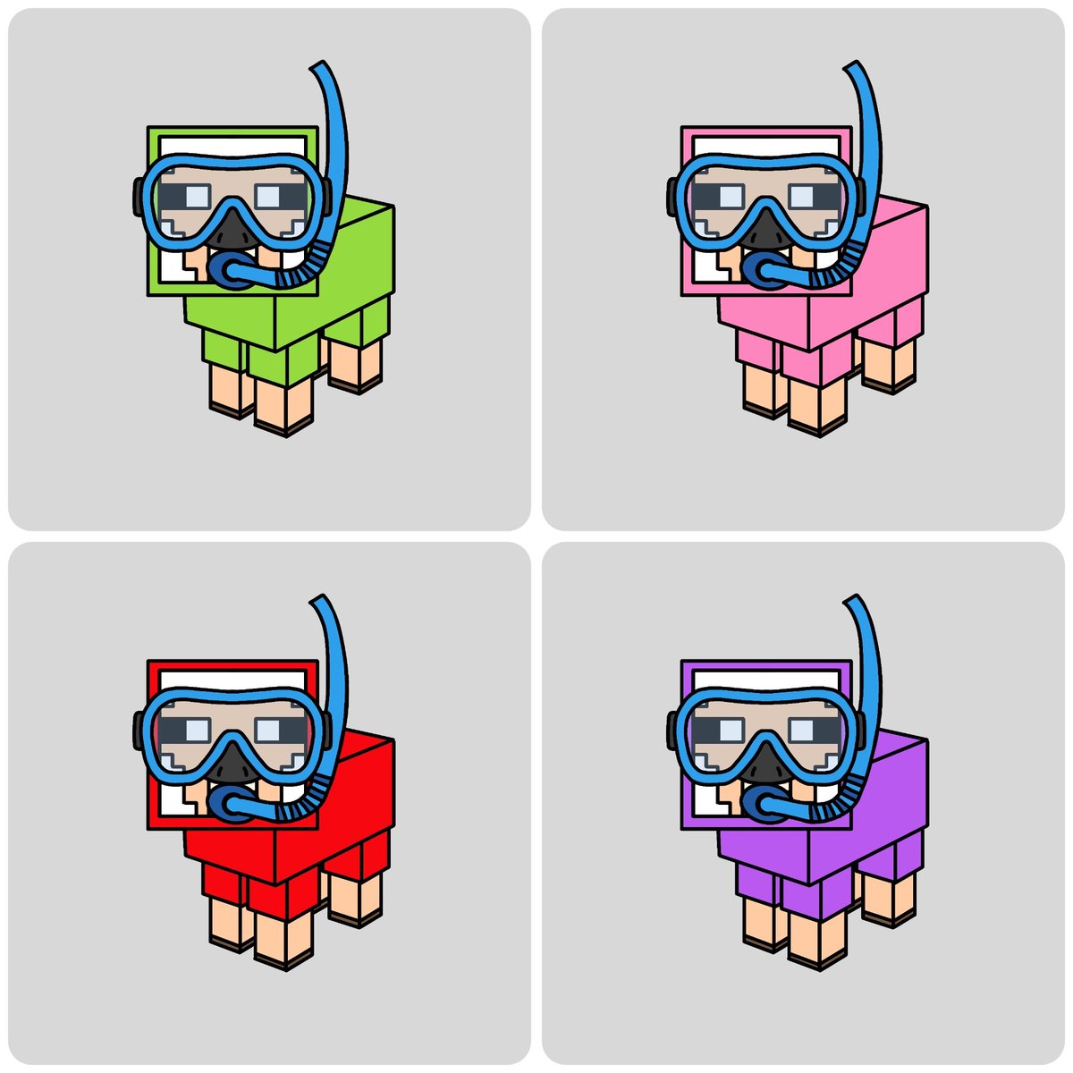 BabyMCSheep's tweet photo. @valleyTheCat New Scuba Sheep set dropping soon! 😍🐑🤿 Link in bio and follow to stay updated :) https://t.co/dYM8DghwYn