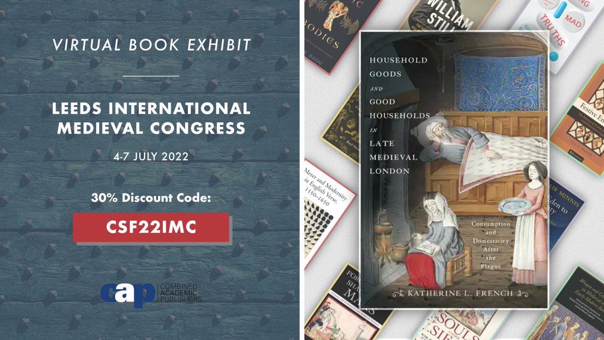 Household Goods and Good Households in Late Medieval London by <a href="/KitFrench1348/">Dr. Katherine French</a> examines the accommodations made to their bigger houses &amp; the increasing number of possessions these contained
Find at the book fair &amp; online 👇
combinedacademic.co.uk/imc-2022/
<a href="/IMC_Leeds/">IMC_Leeds</a> #IMC2022 <a href="/PennPress/">Penn Press</a>