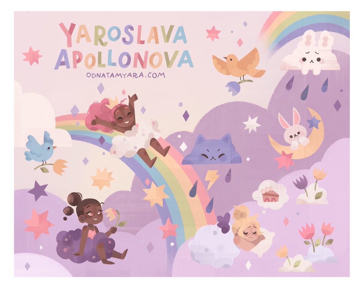 odnatamyara's tweet photo. Hello agents, art directors and publishers!! #KidLitArtPostcard
My name is Yara and I’m currently seeking for representation! I’d love to work on fun childrens books and middle grade projects! 
🎨 https://t.co/gw6r5u0zqZ
💌 odnatamyara@gmail.com https://t.co/HLJy7TPvdX