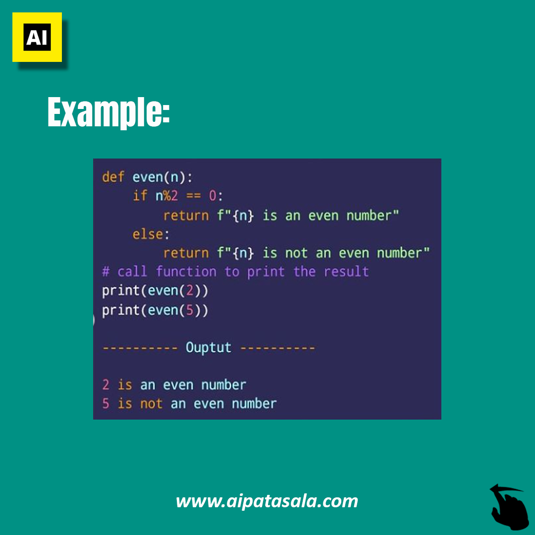 aipatasala's tweet photo. Difference between function and method.
.
.
✅Follow @aipatasala for more content on Python projects, Tips and Tricks, Quizzes.

Follow➡️ @aipatasala
Follow➡️ @aipatasala

Register your seat for a free webinar on Data Science and Python now:- https://t.co/kSy0KVgQax
.
.
#python https://t.co/OW8qautrrs
