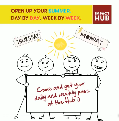 Impact Hub Vienna (@impacthubvienna) on Twitter photo Rome wasn't built in a day. But Impact Hub didn't exist back then 🤷Introducing the #DAILY and #WEEKLY #PASSES 🎉Summer #nomads, this July and August, feel free to switch it up! Come in for a day, two, three or a week. Inquiries at vienna.bookings@impacthub.net 😎 Rome wasn't built in a day. But Impact Hub didn't exist back then 🤷Introducing the #DAILY and #WEEKLY #PASSES 🎉Summer #nomads, this July and August, feel free to switch it up! Come in for a day, two, three or a week. Inquiries at vienna.bookings@impacthub.net 😎