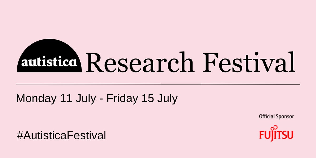 Thanks to the generous support of <a href="/fujitsu_uk/">Fujitsu UK</a> we are able to make the Autistica Research Festival free for all those who attend! 

Book your place and join us Monday 11 - Friday 15 July. 

autistica.org.uk/get-involved/r…

#AutisticaFestival #AutismResearch