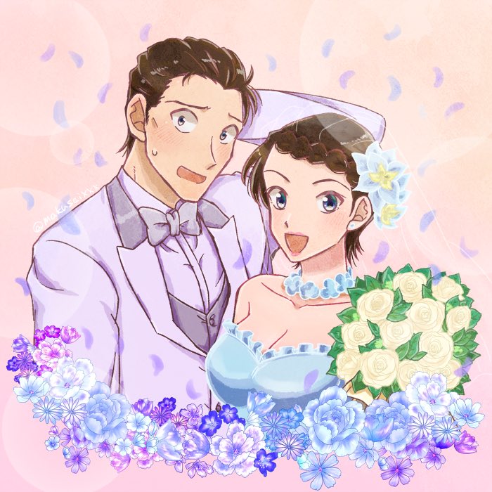 【高佐】高木くんおめでと〜ございます!映画もお疲れ様でした🤵👰(絵の方再掲ですみません)  #高木の日 #高木の日2022 