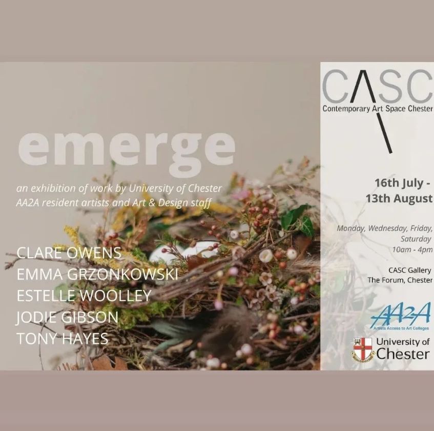 AA2Aproject's tweet photo. Best of luck to all the AA2A creatives @CASCGallery 

Emerge; An exhibition of work by AA2A resident artists at @uochester

@Estelle_Woolley 
@grzfineart 
@bornstoodup

#visualarts #artistexhibition #artistresidency #fineart https://t.co/O6jdeXozLn
