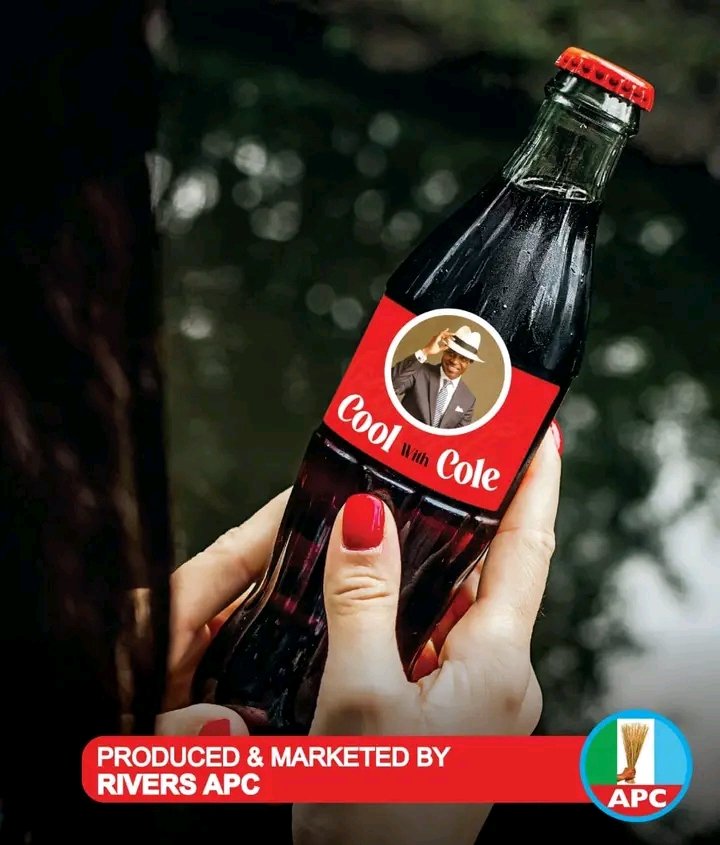 MikeMonday17's tweet image. COOL WITH COLE...!!
 
An international product yet at home in Rivers State!

CHOOSE ONE: It's either COLE or COLE. Simply cool the tension with this drink.