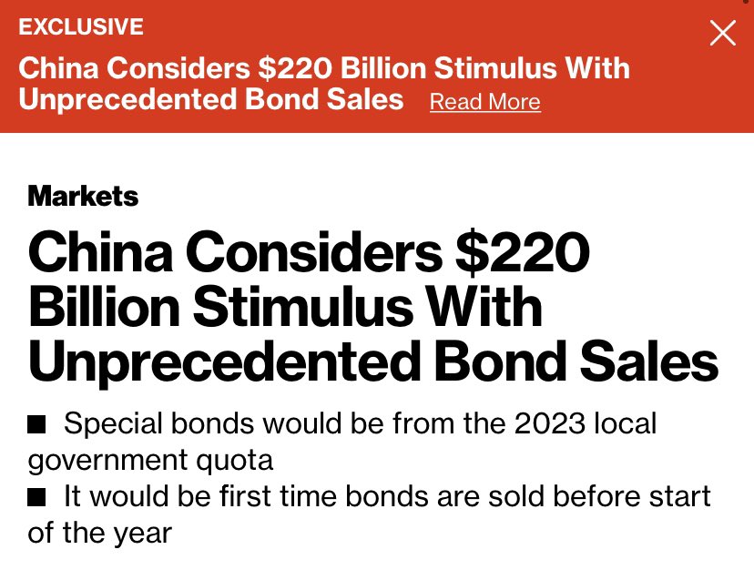 More big breaking news. Bloomberg has learned China is considering letting local governments raise $220B to fund infrastructure &amp; the recovery.

bloomberg.com/news/articles/…