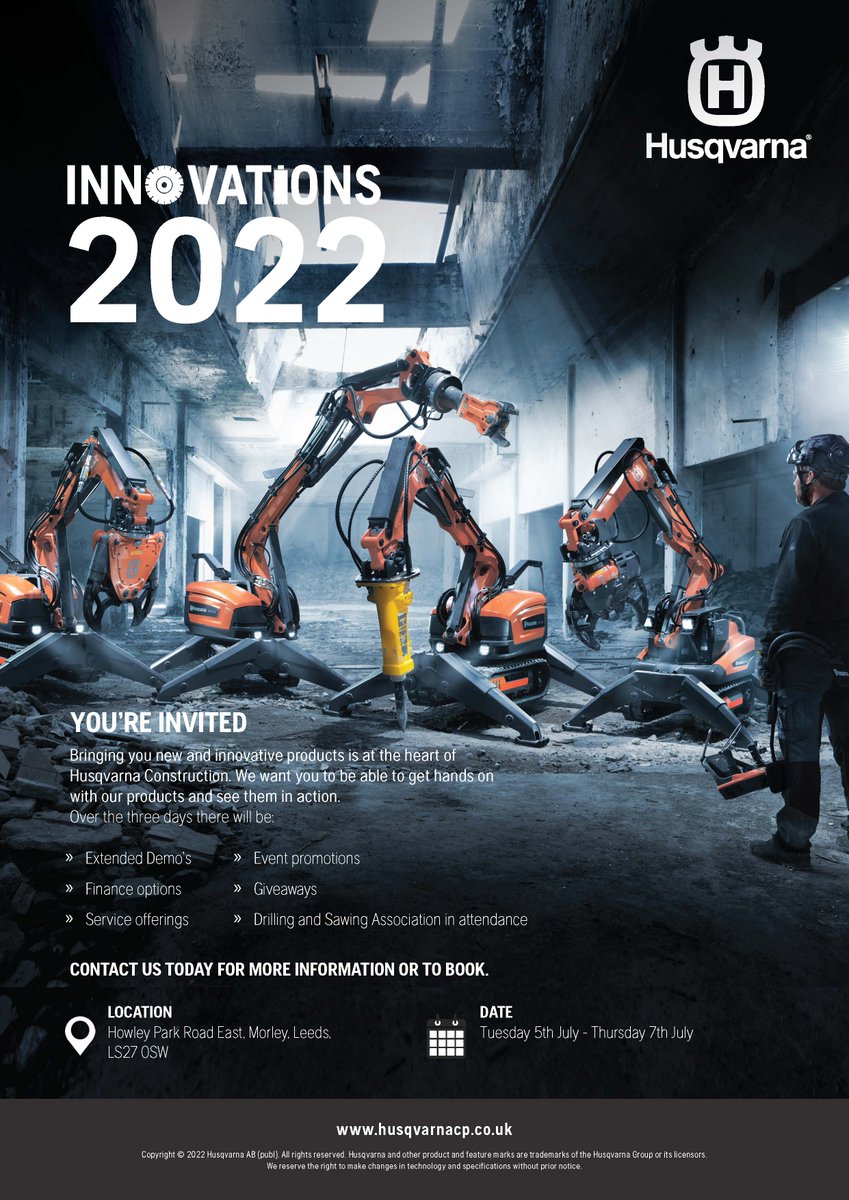 Last day of the <a href="/UK_Husqvarna/">Husqvarna Forest & Garden</a> Innovation 2022 in #Leeds.

It's a fantastic event and today the DSA are helping out and sharing some of the great benefits of the DSA plus there may be some freebies available as a thank you for your time.

Hope to see you there today!