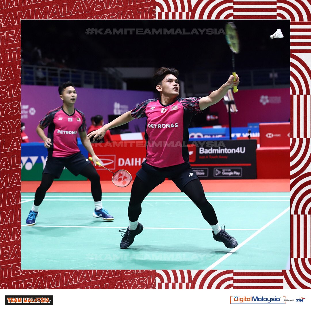 UnifiSports's tweet photo. #MalaysiaMasters2022 | MD
R16
Man Wei Chong/Tee Kai Wun ๐ฒ๐พ
18-21, 14-21
Arif Junaidi/Haikal Nazri ๐ฒ๐พ
Pertemuan kali pertama berpihak kepada #Patatimo boys! Mereka lebih agresif untuk menewaskan rakan sepasukan yang ranking lebih tinggi. #BWFWorldTour #KamiTeamMalaysia https://t.co/6sZI5YzAGx