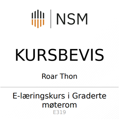 Kunnskap om sikkerhet blir sjelden feil. 
Er på jobb i sommer, så jeg bruker litt av tiden min kompetanseheving. Den som sier seg ferdig utlært er ikke utlært, men ferdig! 
Første av ni @NSM E-læringskurs er gjennomført! 
Sjekk ut mulighetene her: nsm.muniolms.com/no/shop/nsm