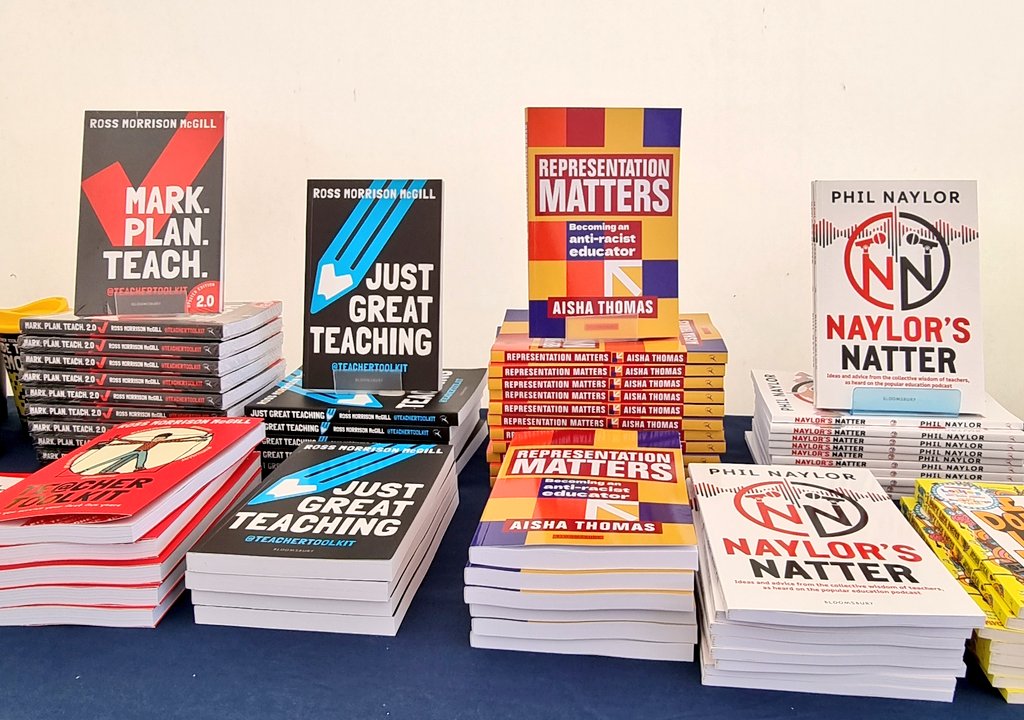 BloomsburyEd's tweet photo. We're so excited to be at #EducationFest today with some brilliant books! Make sure to pop by and say hi 👋 

You can also get a whopping 30% off all our books in-person or online from https://t.co/1qS1FXVlaq @EducationFest https://t.co/l7OoVkD9Ld