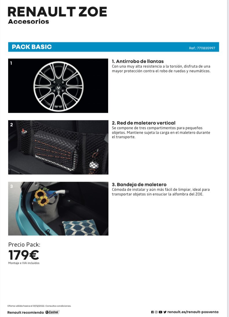 Talleres Escorial obsequia a todos los clientes con pack de accesorio muy útil y practico para su nuevo vehículo  Renault o Dacia financiados por el sistema Preference  por Renault Movilize .