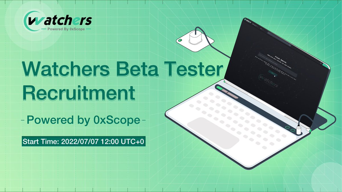 🧵(1/4)Hello World! The long wait is finally over, we are launching the beta tester recruitment program of  @0xWatchers, the on-chain dark forest guide powered by <a href="/ScopeProtocol/">0xScope</a>, they will have the chance to explore our beta product in the next following month.
#Web3 #Blockchain