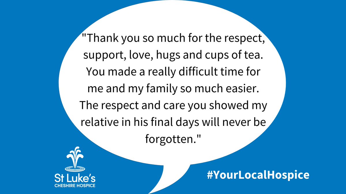StLukesHospice's tweet photo. Some kind words we recently received, thank you. 💙
#YourLocalHospice https://t.co/vLuJp2FpDO