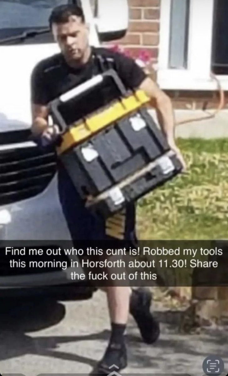Anyone recognise this lad ? Stole a mates tools this morning in Horsforth. Pls RT and share #lufc #leeds #THIEF