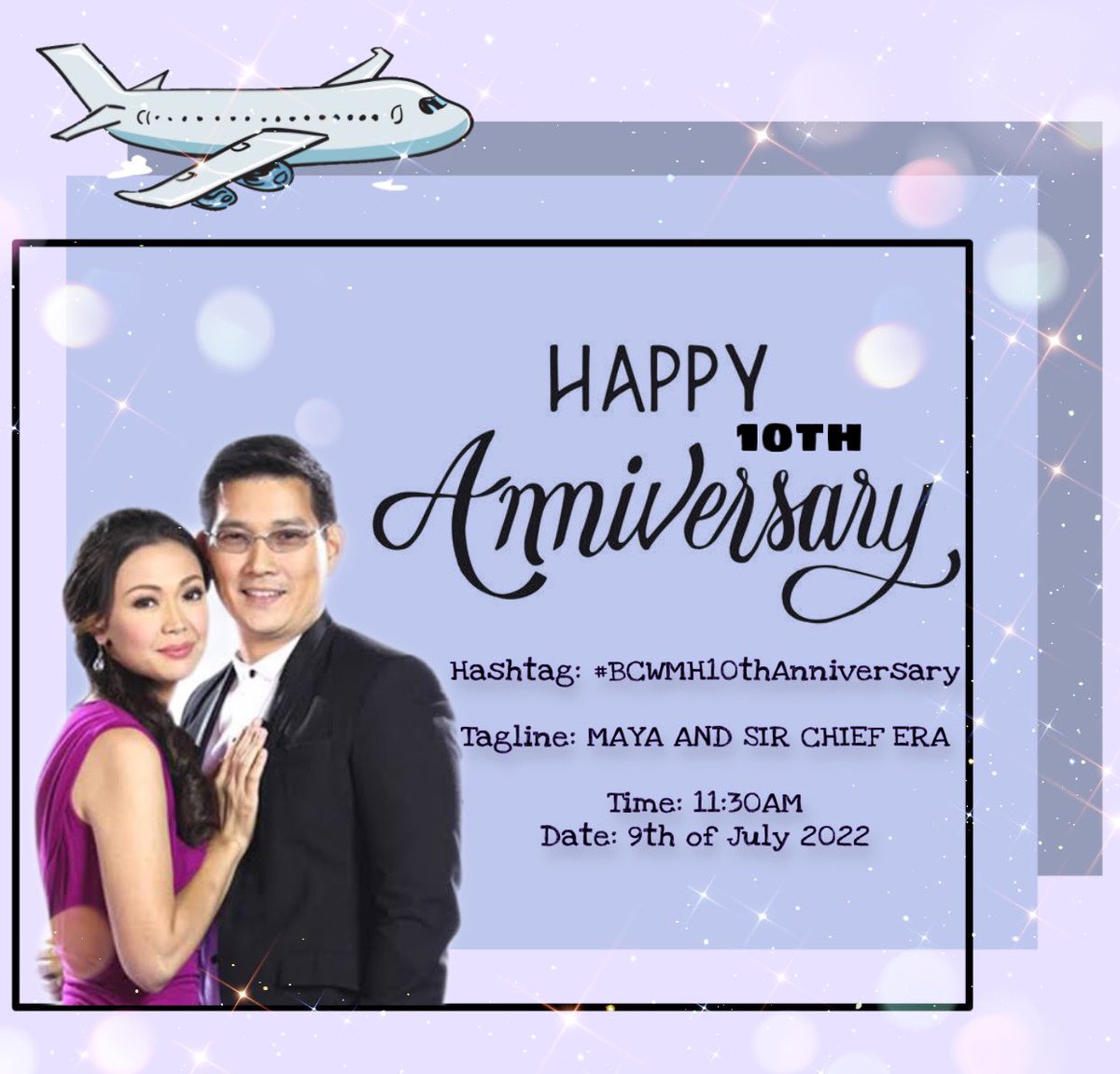 JoChard_Lovers (@jochard__lovers) on Twitter photo Hi guys, 
BCWMH 10th anniversary is coming this Saturday. To Celebrate we want to do a Twitter party. Please read the information below! 
Hashtag: (in poster) 
Tagline: (in poster)
Time: 11:30AM 
Date: 9th of July 2022 
Hope you join in the fun!! β€οΈ Hi guys, 
BCWMH 10th anniversary is coming this Saturday. To Celebrate we want to do a Twitter party. Please read the information below! 
Hashtag: (in poster) 
Tagline: (in poster)
Time: 11:30AM 
Date: 9th of July 2022 
Hope you join in the fun!! β€οΈ