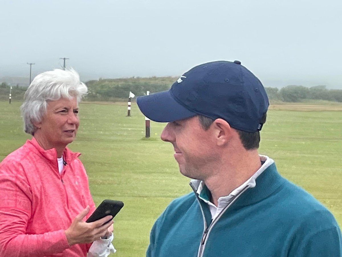 Great to see <a href="/TigerWoods/">Tiger Woods</a> and <a href="/McIlroyRory/">Rory McIlroy</a> in Ballybunion this morning. Tiger absolutely tearing it up and leaving Rory in his wake. <a href="/TWlegion/">TWLEGION</a>