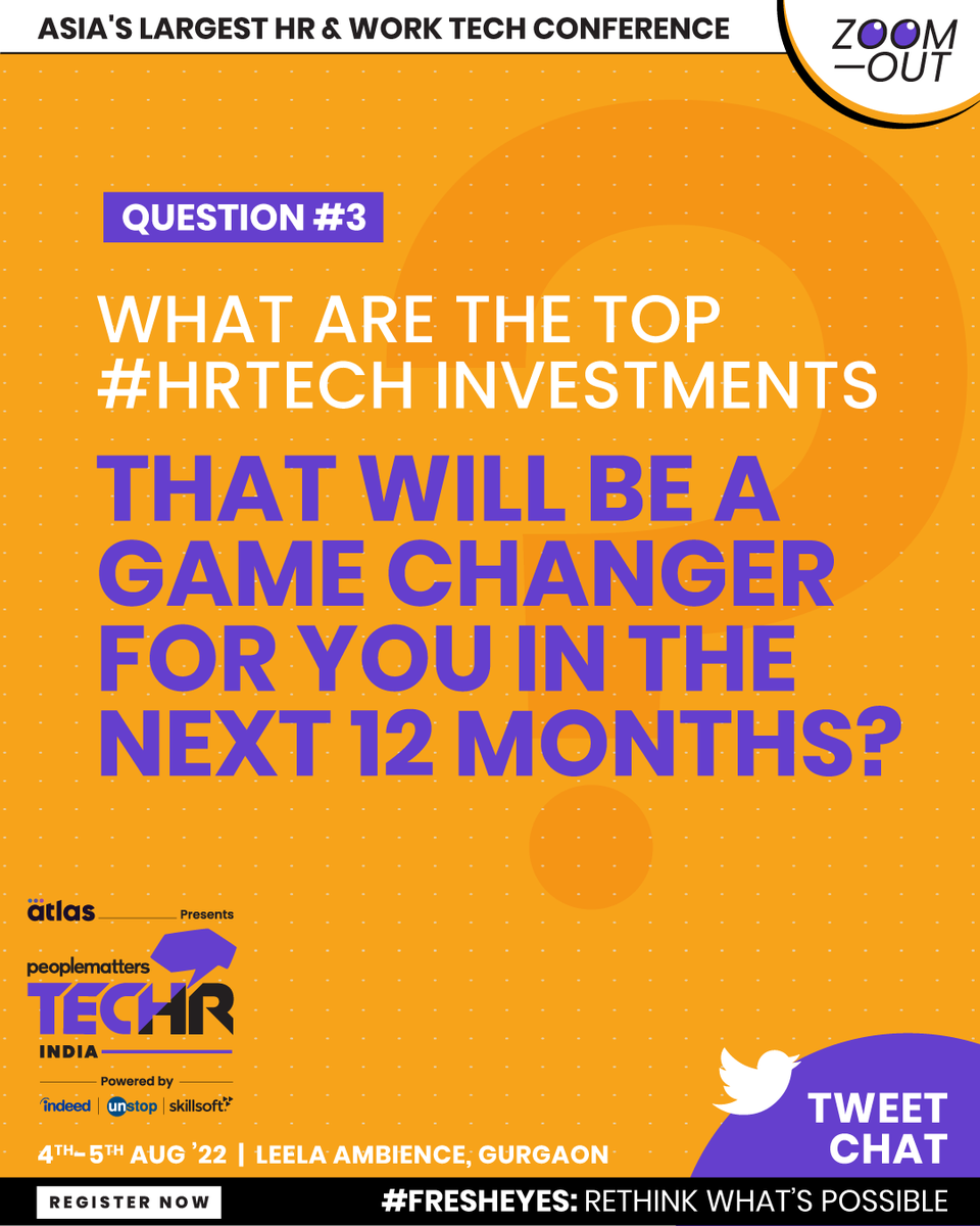 PeopleMatters2's tweet photo. Ready for the digital future of people function? It starts with the right Work Tech stack.
It's time for question 3. #TechHRIN https://t.co/8bMVERNbJ5