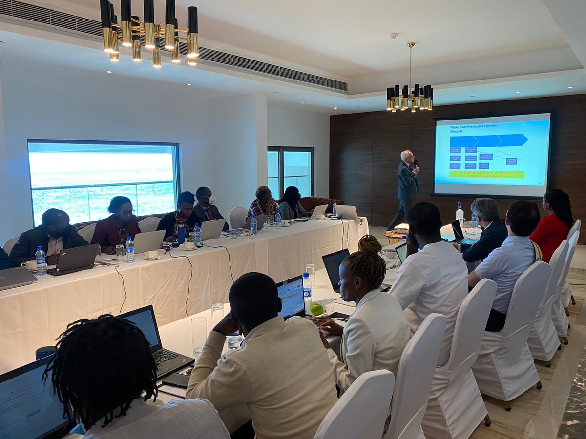 nuclearkenya's tweet photo. NuPEA and International Atomic Energy Agency (IAEA) , are currently undertaking a National Workshop on Required Resources for A Nuclear Power Programme at @OSereni 
@iaeaorg https://t.co/OmMwxfvMjL