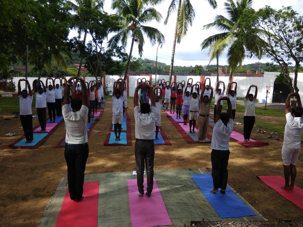 district_prison's tweet photo. “ 8th International Yoga Day”  celebrated in District Prison Port Blair on 21st June 2022 alongwith Prison Staff, CRPF personnel, Medical staff and office staffs posted  in Prisons https://t.co/xvDfHJMKJj