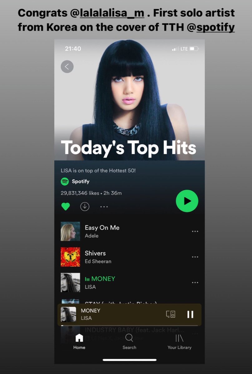 Spotify'ın en büyük playlistinin kapağı olmak bir promo değil, bu zamana kadar hiçbir K-pop solistinin ulaşamadığı bir başarıdır. Promo listesi diye bu kapağı koymanızdan daha gülünç bir şey yok.
