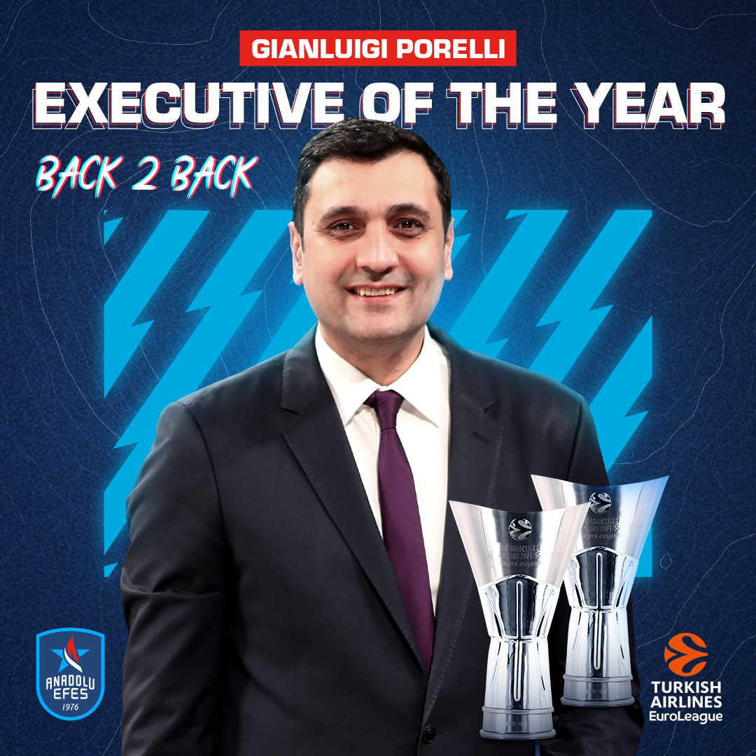 Bir #BackToBack de Genel Direktörümüz @alper11yilmaz'dan! 🏆🏆 2020-2021 sezonununda #EuroLeague'de Yılın Yöneticisi seçilen Genel Direktörümüz Alper Yılmaz, 2021-2022 sezonunda da bu ödülün sahibi oldu! #BenimYerimBurası