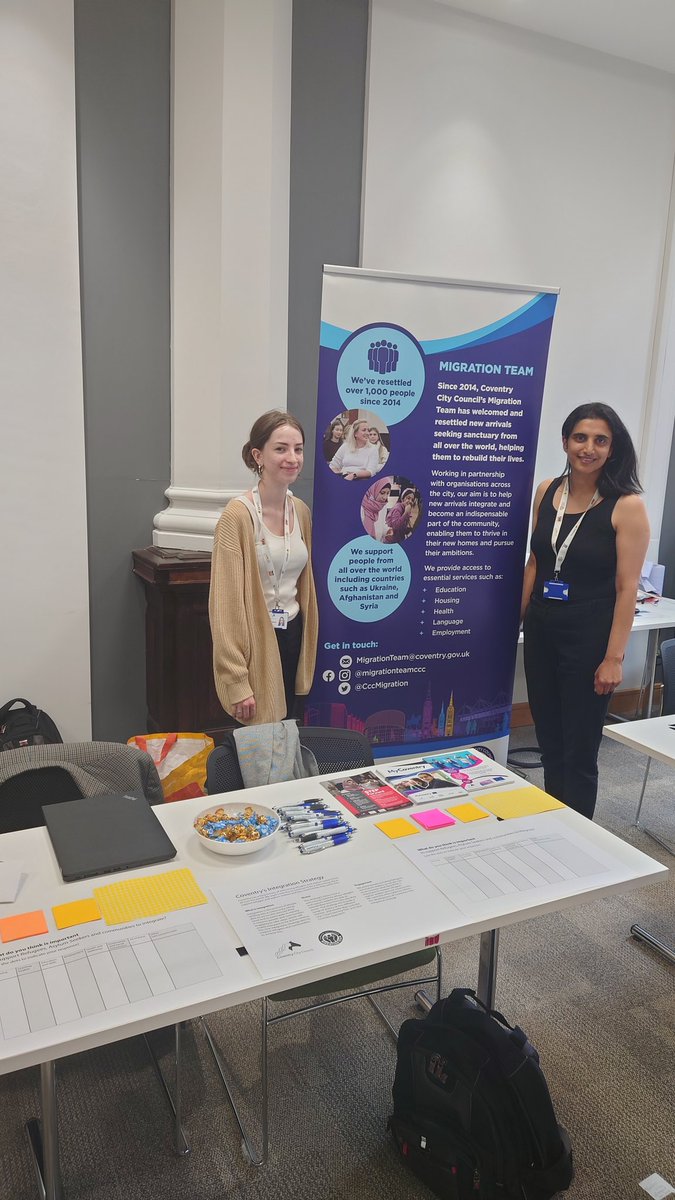 In the Council House with Indy and Isobel - talking Integration Strategy as part of the Policy Carousel #OneCoventry #RefugeesWelcome <a href="/CccMigration/">Coventry City Council Migration Team</a>