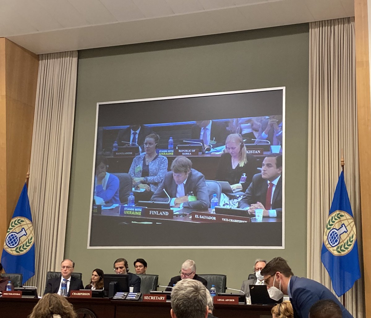 FinEmbNL's tweet photo. Nordic countries encourage #OPCW to set high standards for #gendermainstreaming. Gender-responsive approach enriches efforts on non-proliferation, disarmament, assistance and protection & int’l cooperation. #EC100 @ZwedeninNL @NorwayTheHague @DKinNL @MFAIceland @TordurOskarsson https://t.co/fY79GGfTn5