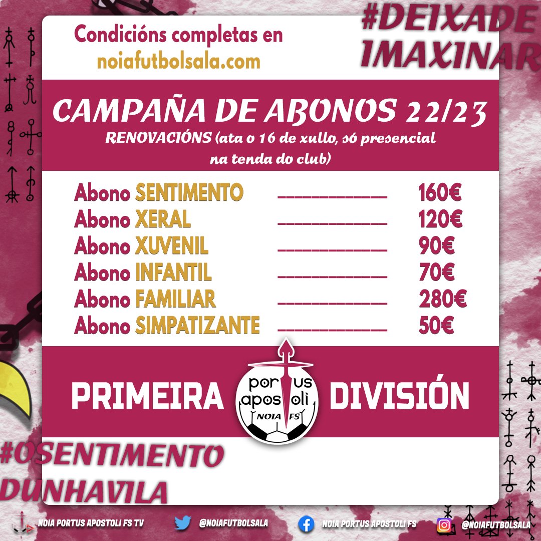 NoiaFutbolSala's tweet photo. ⏰️ Luns a venres de 11:00 a 13:00 e de 19:30 a 21:30

📌 Se xa eras socio o ano pasado, vén renovar canto antes á nosa tenda en Rúa Carcasía, 7.

🤍❤️ #DeixaDeImaxinar

🔽🔽🔽🔽 https://t.co/ziIiREpjiM