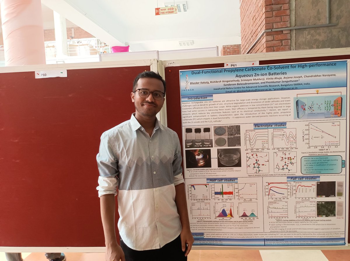 Bhaskar Kakoty (@bhaskarkakoty17) on Twitter photo Presenting a poster at #CRSI_NSC on my first first author paper on aqueous Zn-ion batteries
#ACSinIndia <a href="/AmerChemSociety/">American Chemical Society</a> <a href="/IiserMohali/">IISER Mohali</a> Presenting a poster at #CRSI_NSC on my first first author paper on aqueous Zn-ion batteries
#ACSinIndia <a href="/AmerChemSociety/">American Chemical Society</a> <a href="/IiserMohali/">IISER Mohali</a>