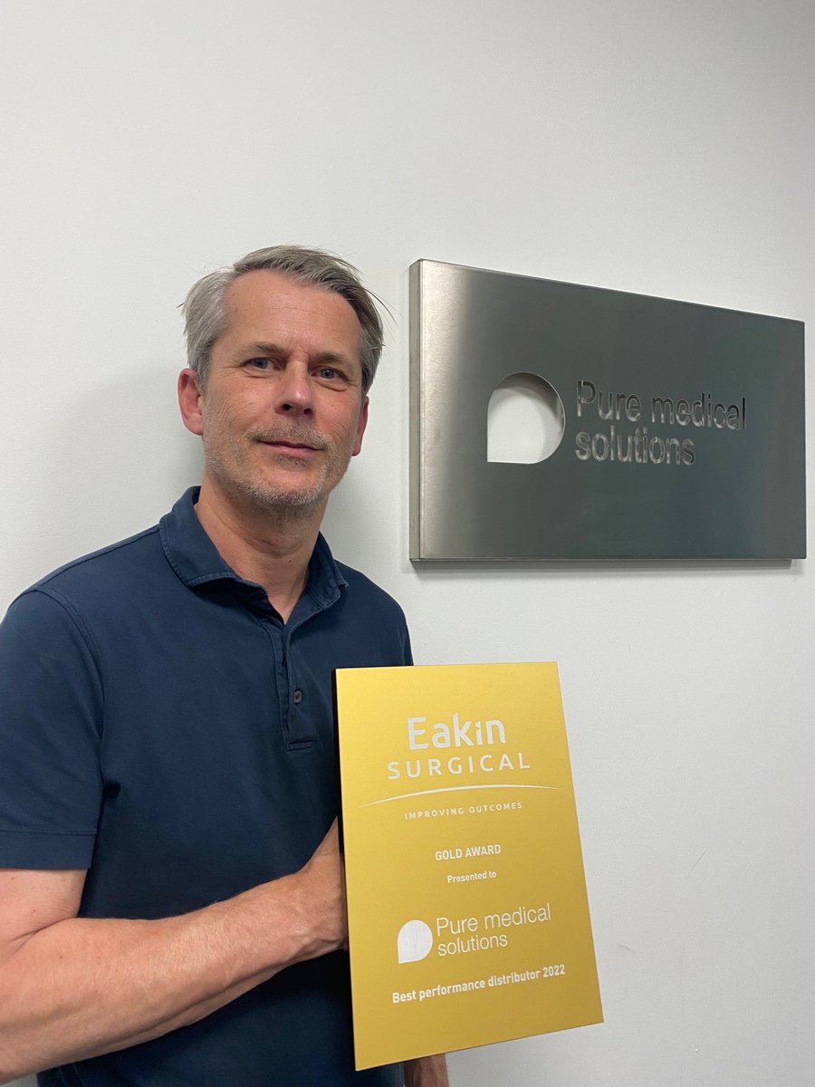 EakinSurgical's tweet photo. Congratulations! Out of 42 international distributors @Puremedicalnl won the Gold Award in our inaugural Distributor Awards, recognising our international partners for their excellent growth and performance. #awards2022 #excellence #SurgicalInstruments #internationaldistributor https://t.co/r4nAOZcV85