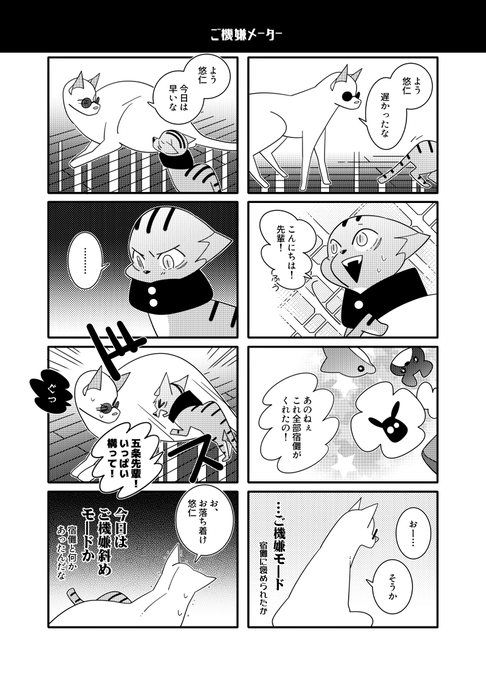 猫五悠。ご機嫌メーター。 