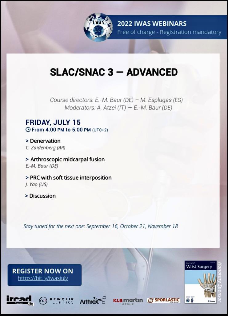 IWAS Webinar: SLAC/SNAC 3

Friday 15 July @ 1600-1700 (UTC +2)

Register (free): bit.ly/iwasjuly