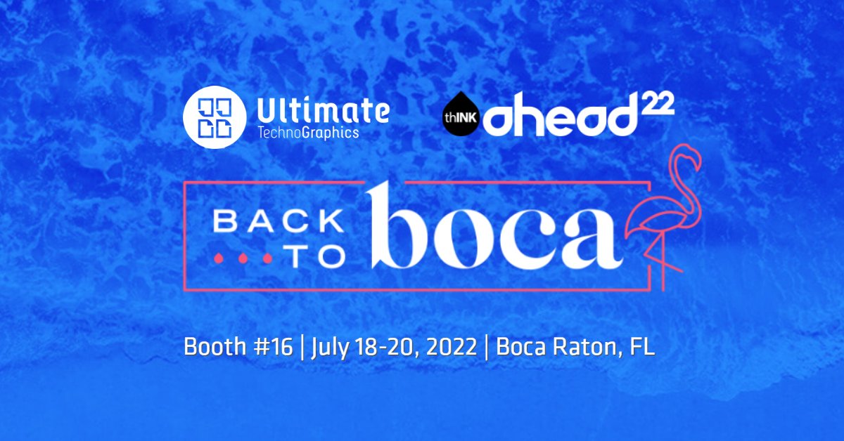 PrintImposition's tweet photo. The final countdown has started! Andrew Bailes-Collins and Raymond Duval will showcase the latest Ultimate innovations for inkjet printing at thINK Ahead in a few days. Let's meet up - Book a meeting here: https://t.co/KqqgVBZY21

#BacktoBoca #digitalprinting #printingindustry https://t.co/kOyQs6He43