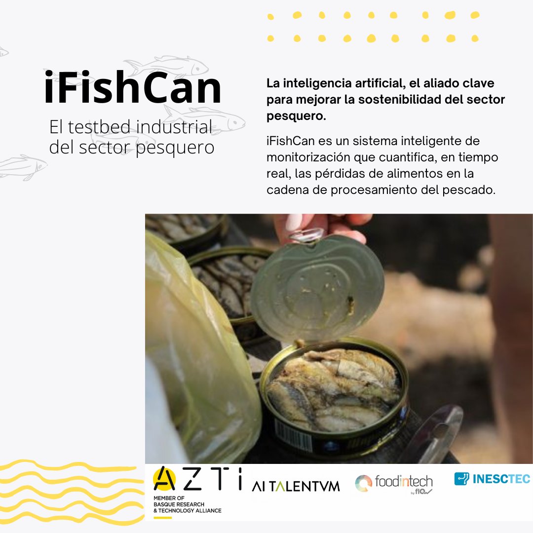 aitalentum's tweet photo. 🔎🤔¿Quieres saber cómo  se ha empleado la IA en nuestro proyecto #iFishCan? Y ¿Cómo el testbed contribuye a disminuir las pérdidas de alimentos de las cadenas de producción del pescado?🐟
👇🏻 https://t.co/uOUjBM09pk
