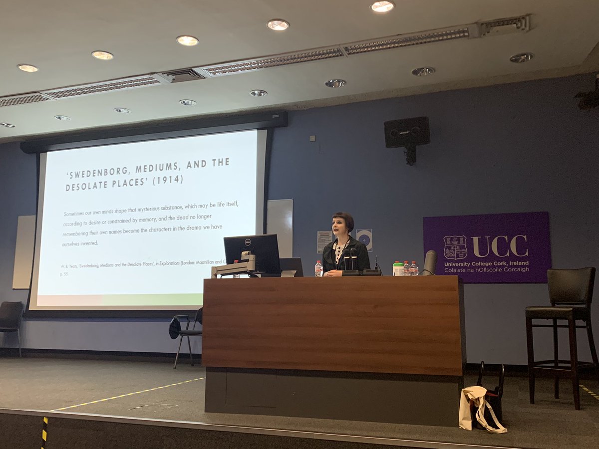 DrJennyButler's tweet photo. Claire Nally, Associate Professor @NorthumbriaUni #keynote on “Ireland’s Funerary Culture and Ancestral Memory: W. B. Yeats’s Early Poetry and Prose” #esswe8 #keynotesession https://t.co/ITTQb0KOdD