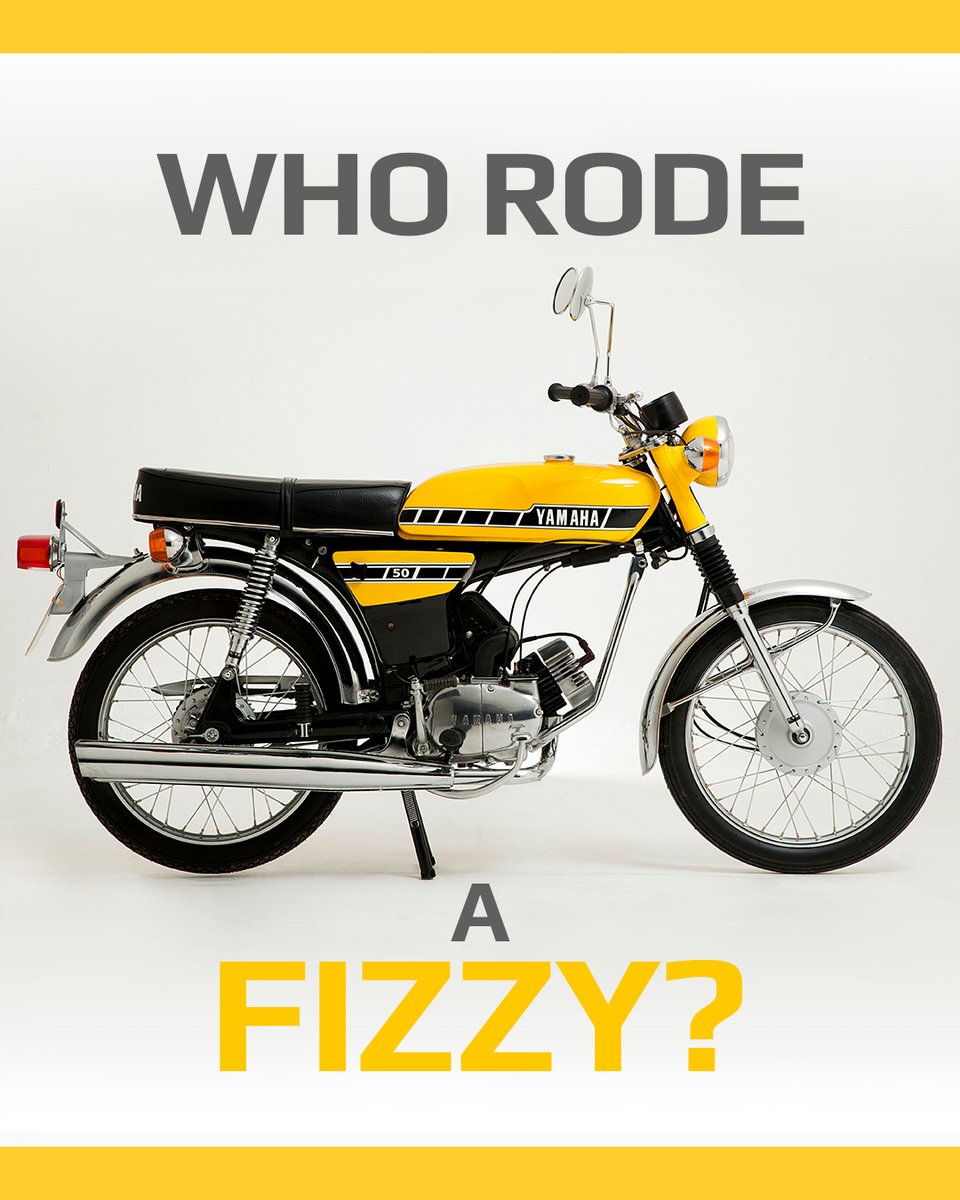 YMUKofficial's tweet photo. Raise your hand if you rode one of these beauties back in the day! ✋

The 49cc FS-1E, known as the Fizzy, was the height of cool back in the 70’s and 80’s. If you were a teenager and needed instant street-cred, you rode a Fizzy!

#Yamaha #RevsYourHeart #throwbackthursday https://t.co/6v3XQGAYDM