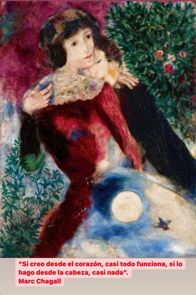 amparosolerd's tweet photo. 👇🏻👇🏻👇🏻🧐 Hoy no podemos dejar pasar el día sin dedicarle unos minutos a uno de nuestros pintores preferidos #MarcChagall, por ser un hombre transparente, honesto, enamorado de la vida y del amor que llena de color el día más gris y nos hace sonreír y flotar ✨🤩💛😃👌🏻. https://t.co/ci236ooiYB