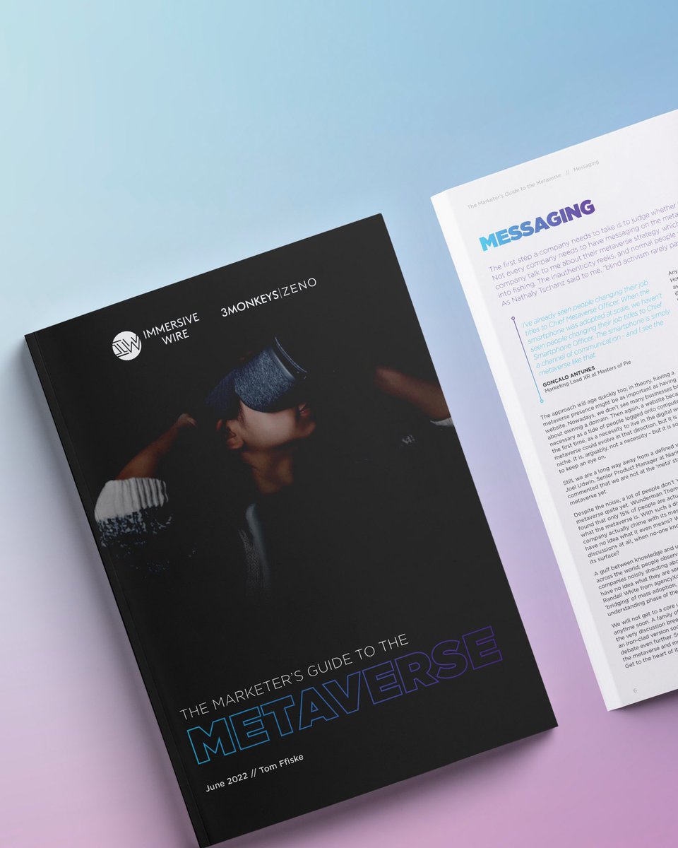 ArtCollision1's tweet photo. We are excited to share that we contributed to The Marketers Guide to the Metaverse, in collaboration with the Immersive Wire &amp; @TomFfiske.

👇
https://t.co/lBu2dQ4jaL

#immersivetechnologies #ImmersiveWire #VR #AR #Metaverse #VRmarketing #réalitévirtuelle #virtualreality #tech https://t.co/VdlyovYefh
