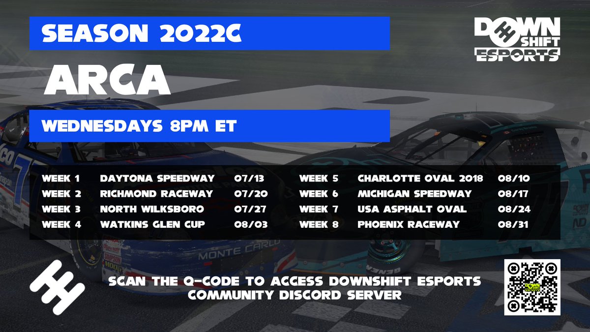 DownshiftE's tweet image. CHECK.

THEM.

OUT.

OVAL LEAGUES POSTED HERE.

ROAD LEAGUES ON OUR OTHER TWEET.

LESS THAN A WEEK TILL START!

WHO'S HYPE!?!?