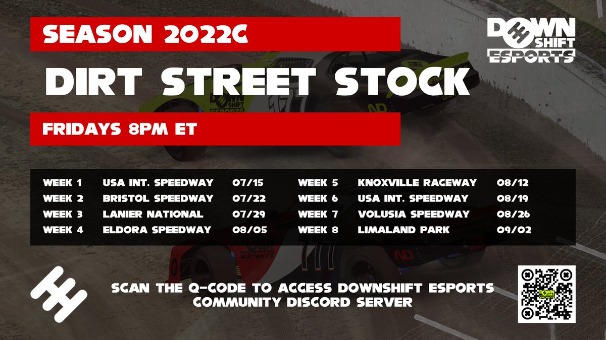 DownshiftE's tweet image. CHECK.

THEM.

OUT.

OVAL LEAGUES POSTED HERE.

ROAD LEAGUES ON OUR OTHER TWEET.

LESS THAN A WEEK TILL START!

WHO'S HYPE!?!?