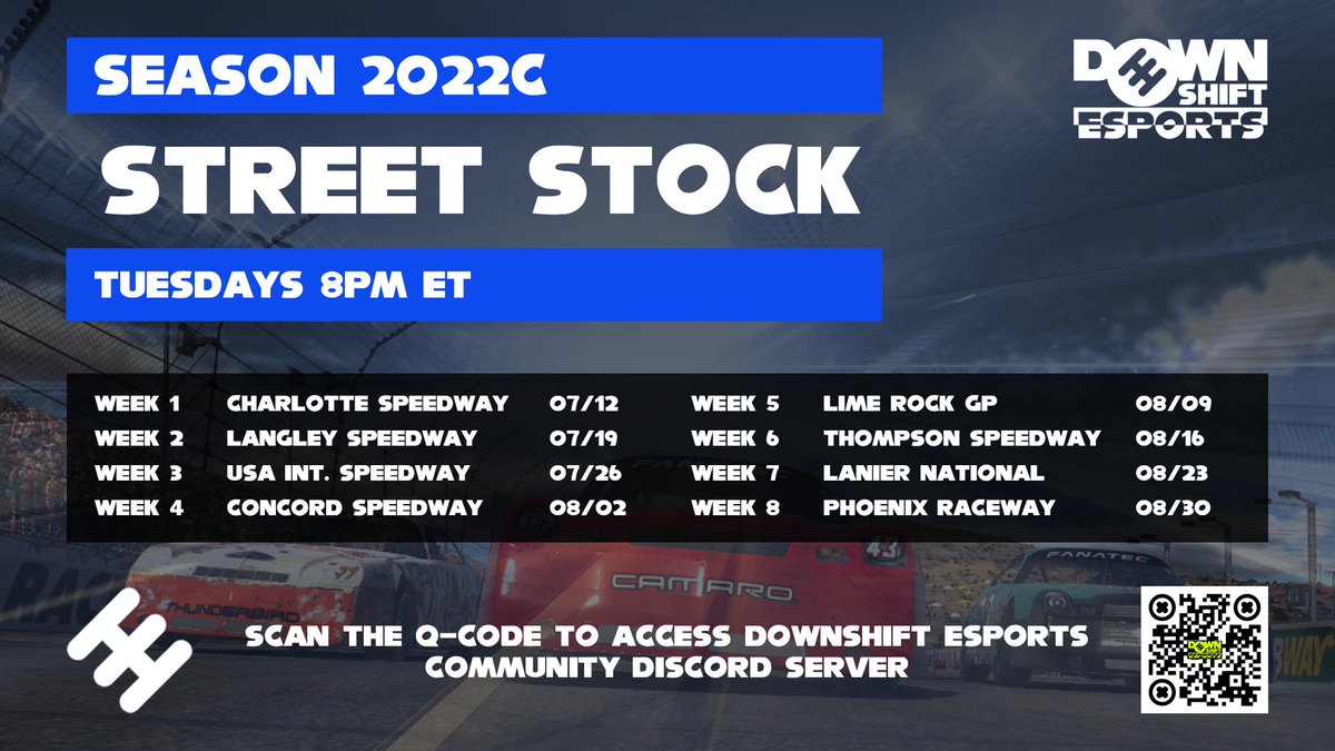 DownshiftE's tweet image. CHECK.

THEM.

OUT.

OVAL LEAGUES POSTED HERE.

ROAD LEAGUES ON OUR OTHER TWEET.

LESS THAN A WEEK TILL START!

WHO'S HYPE!?!?