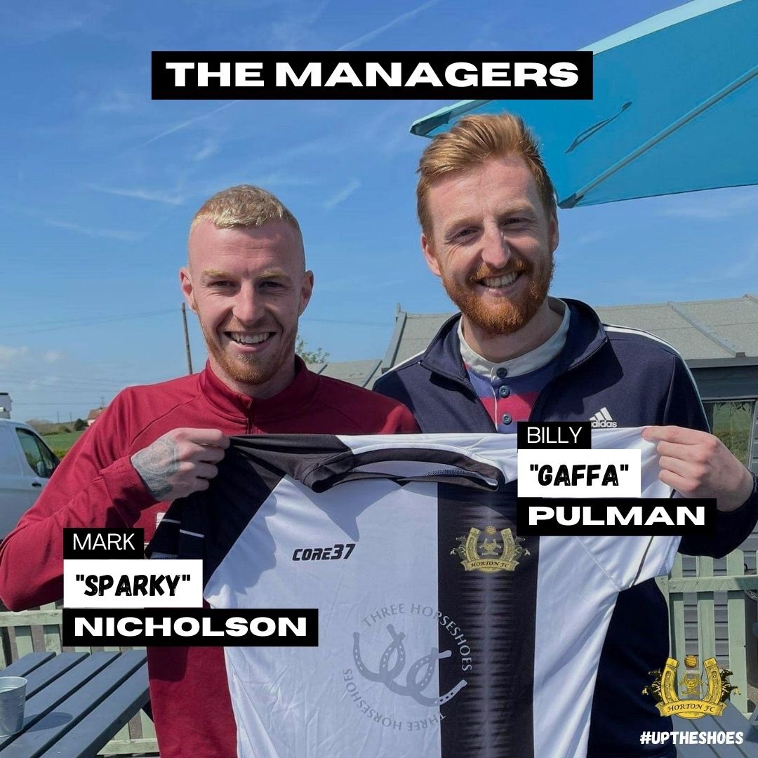 The gaffas <a href="/11sparky11/">Mark Nicholson</a> &amp; <a href="/pulman27/">Billy Pulman</a> have reluctantly signed on the dotted line for that week where everyone has a mad one and cry off with the 💩 
Old and rusty but with a bit of factor 50 I’m sure they can do the job if required.
#UpTheShoes ⚫️⚪️✍️