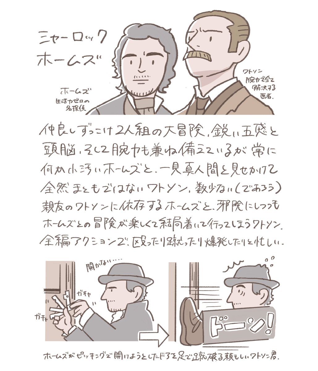 シャーロック ホームズ 09年 100日100枚映画イラスト カル 長野美里 イラストレーターの漫画 シャーロック ホームズ 09年 100日100枚映画イラスト カル 長野美里 イラストレーターの漫画