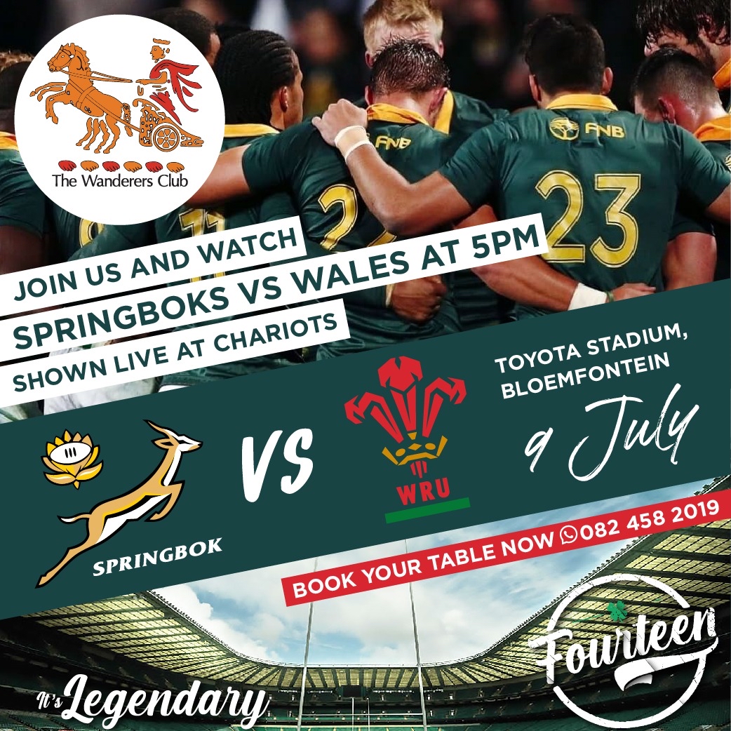 Watch the Boks take on Wales this Saturday!