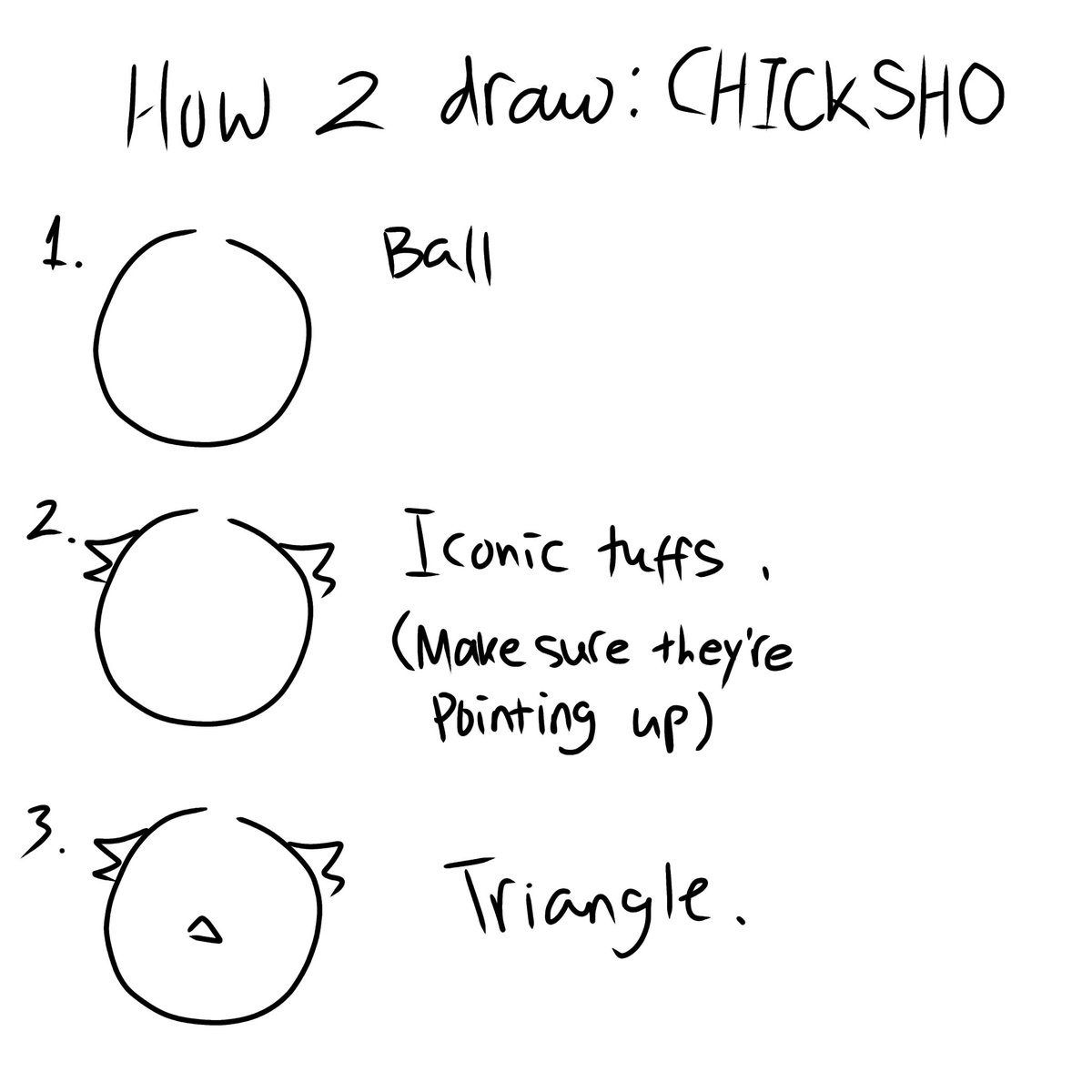 Shoolayce's tweet photo. After watching my friend suffer trying to draw this bird, I concluded that chicksho is kinda hard to draw lol. So heres a step by step for the dumb and dumbers https://t.co/NTGPMSfZ09