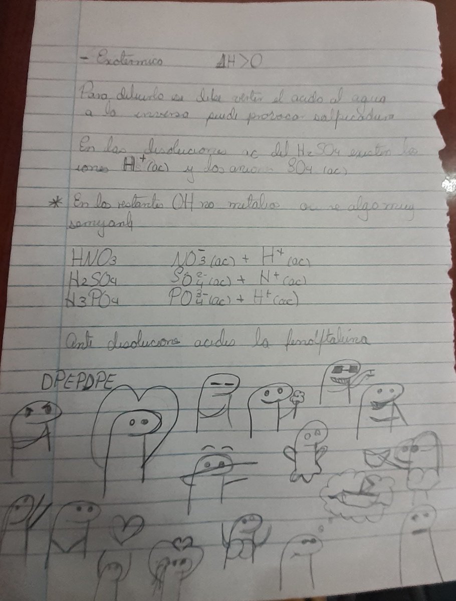 +Copiaste toda la clase de Química?

-He...si

Yo en el turno de Química: