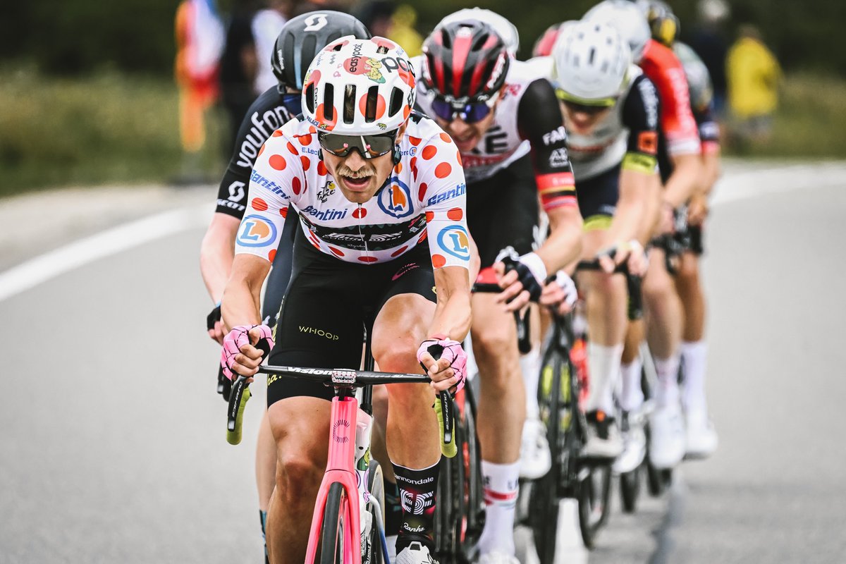 maillotapois's tweet photo. RT &amp; follow pour tenter de gagner un maillot à pois dédicacé par 🇩🇰 @MagnusCort avec @SANTINI_SMS ⚪️🔴

#TDF2022 https://t.co/QuRNpGVjcS