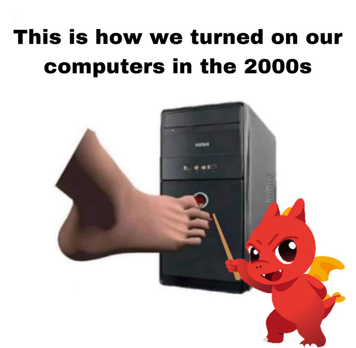 MSI__UK's tweet photo. This is the only correct way to turn on your PC 👀 https://t.co/bAjS74Rjvj