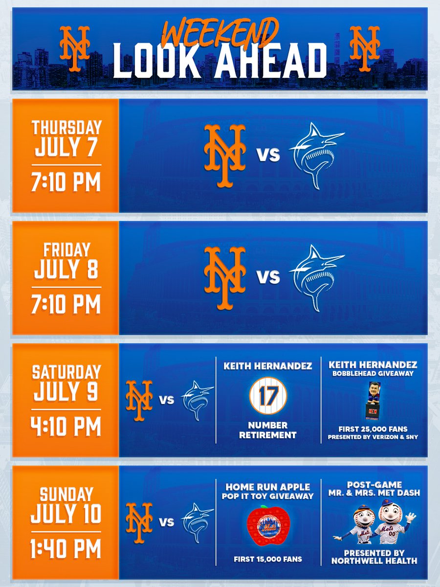 CitiField's tweet photo. Hope you’ll join us for an action-packed weekend as the @Mets host Miami! https://t.co/cH3qeKzDc4
