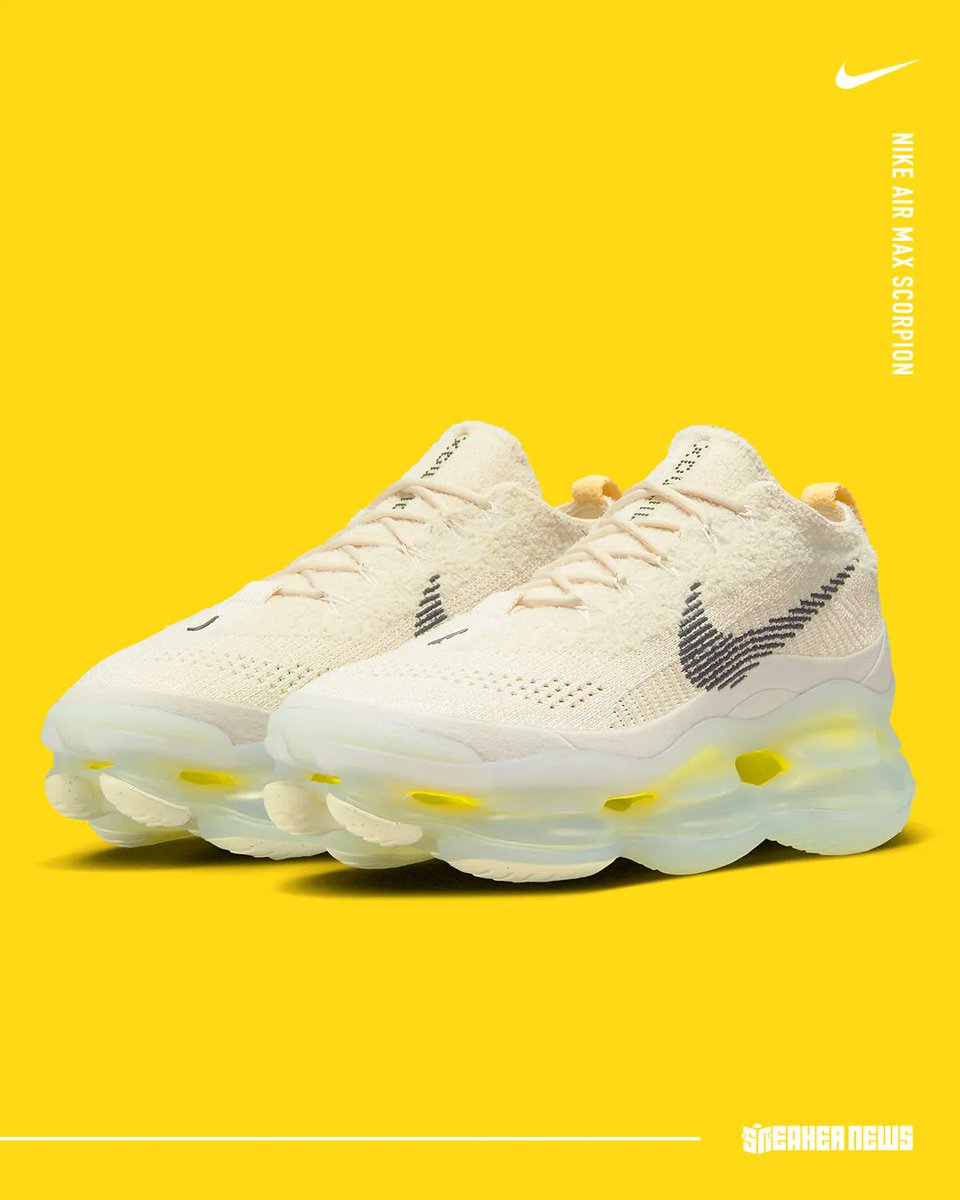 SneakerNews's tweet photo. Air Max Scorpion "Phantom" (mens and womens sizes coming) 👻 https://t.co/HE3VxBETMJ